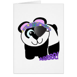 Cartão Panda-pirata Cute Goofkins