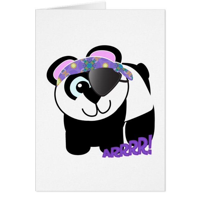 Cartão Panda pirata Cute Goofkins (Frente)