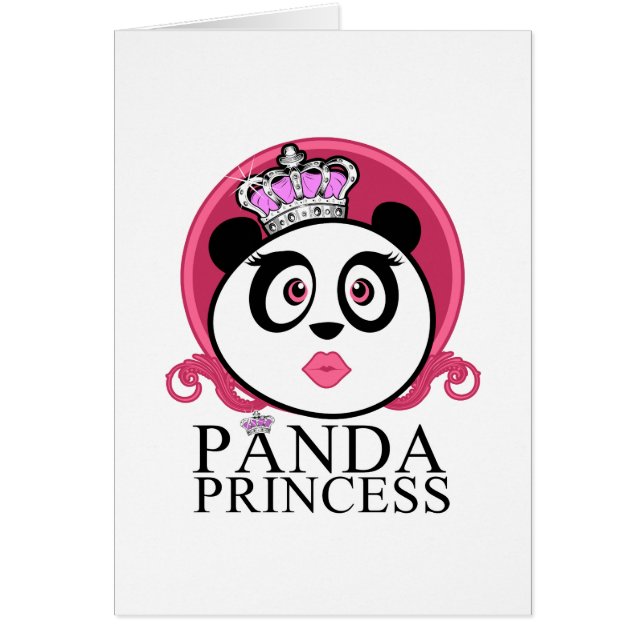 Cartão Panda Princess (Frente)