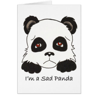 Cartão Panda triste