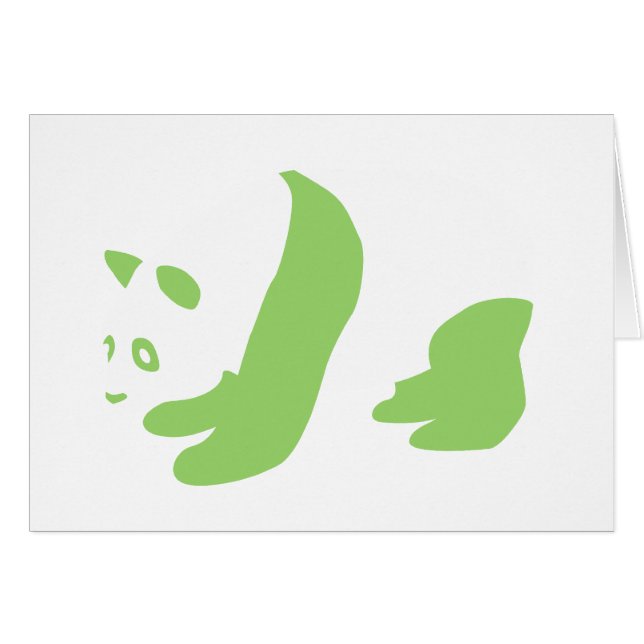 Cartão Panda (Verde) (Frente Horizontal)