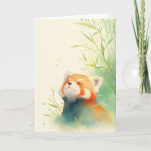 Cartão Panda Vermelho Paz Sereia