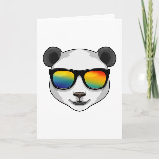 Cartão Panda with Sunglasses (Frente)
