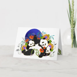 Cartão PANDAS BINDI - personalizar o plano de fundo