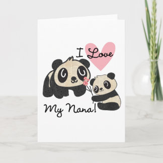 Cartão Pandas I Love My Nana