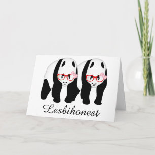 Cartão Pandas LESBIHONEST