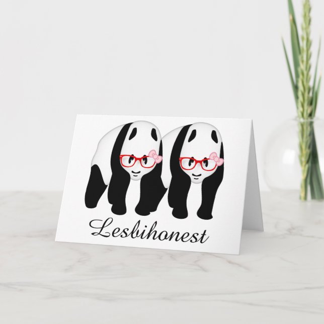 Cartão Pandas LESBIHONEST (Frente)