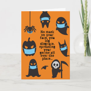 Cartão Pandemias Halloween Nós Iremos Assustá-Lo