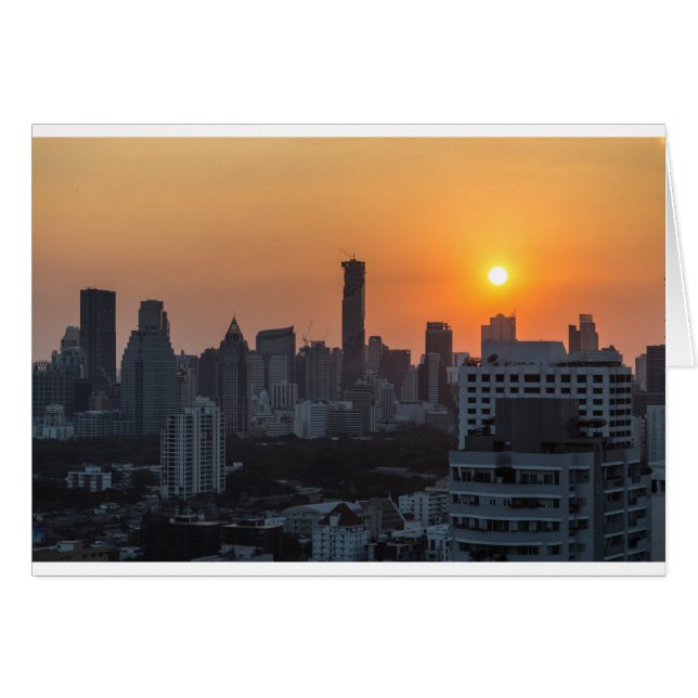 Cartão Pankok skyline sunset panorama (Frente Horizontal)