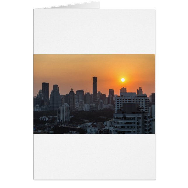 Cartão Pankok skyline sunset panorama (Frente)