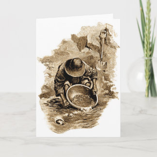 Cartão panner do ouro