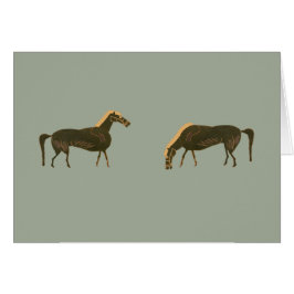 Cartão Panóplia - dois cavalos do grego clássico que