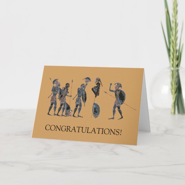 Cartão Panóplia - hoplites do grego clássico que (Frente)