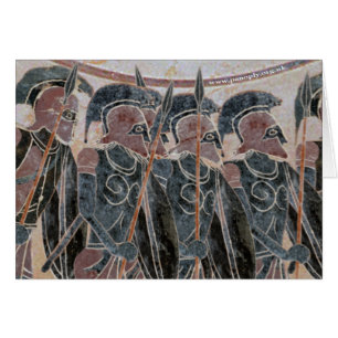 Cartão Panóplia - Hoplites que formam acima