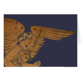 Cartão Panóplia - o fim-acima grego de Nike da deusa