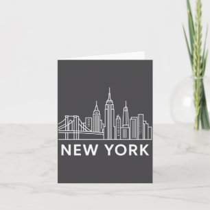 Cartão Panorama da Cidade de Nova York Arte Minimalista L