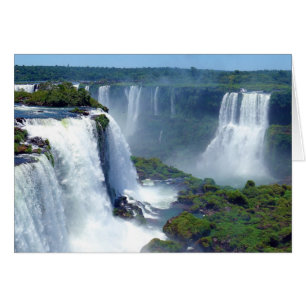 Cartão Panorama das Quedas de Água do Iguazu do Brasil