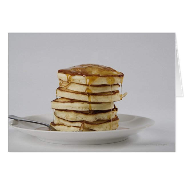 Cartão Panquecas com xarope (Frente Horizontal)