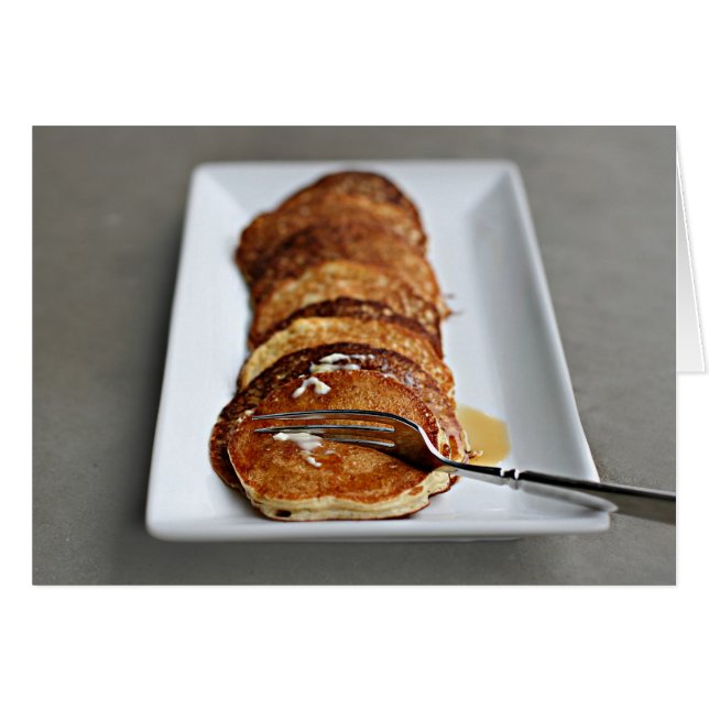 Cartão Panquecas de Multigrain (Frente horizontal)