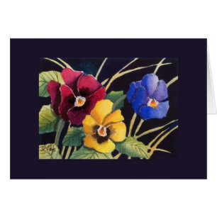 Cartão Pansies