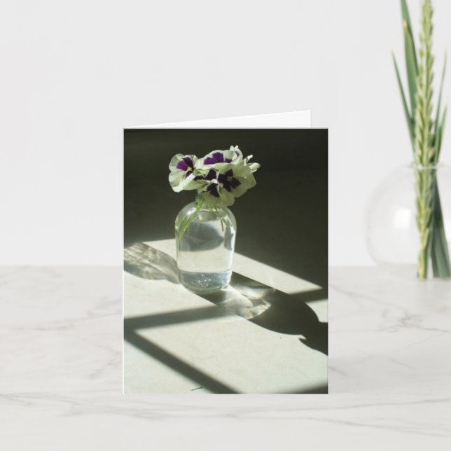 Cartão Pansies notecard (Frente)