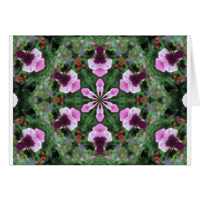 Cartão Pansy Rosa (Frente Horizontal)