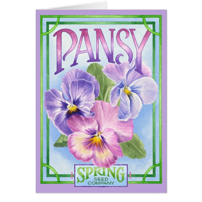 Cartão Pansy Seeds - Placa de Vazio (Frente)