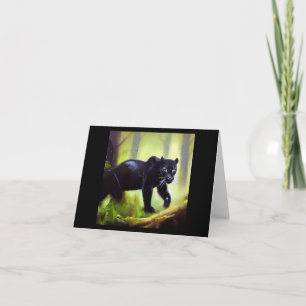 Cartão Pantera Negra (4) Gato Selvagem