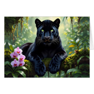 Cartão Pantera Negra na Selva