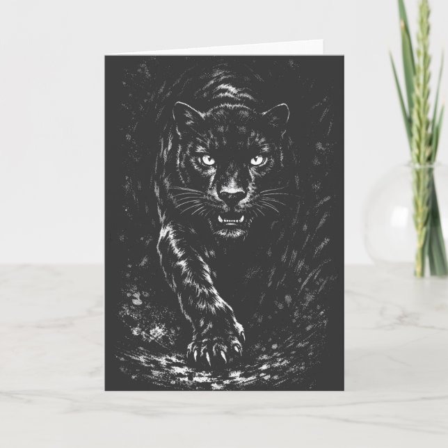 Cartão Pantera Negra — por BurnsInHell (Frente)