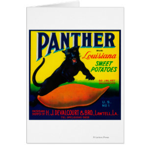Cartão Panther Yam LabelLawtell, LA