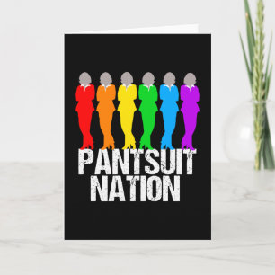 Cartão Pantsuit Nation Rainbow Women