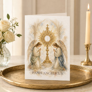 Cartão Pão Angelicus Pão dos Anjos Eucaristia Católica