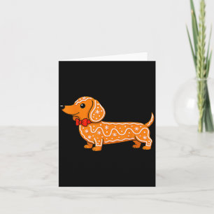 Cartão Pão de gengibre Dachshund Natal Cachorro Wiener Fo