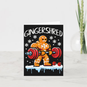 Cartão Pão de gengibre engraçado de Natal Gingershred Gin