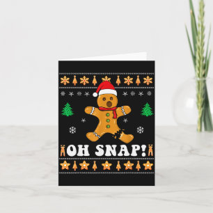 Cartão Pão de gengibre Natal Oh Snap! Xmas Confeiteiro Pa