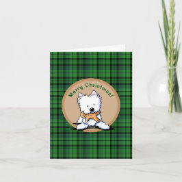 Cartão Pão de Gingerpão de Westie de Natal