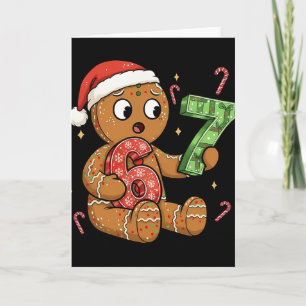Cartão Pão de Mel Six Seven 67 Meme 6 7 Natal Engraçado
