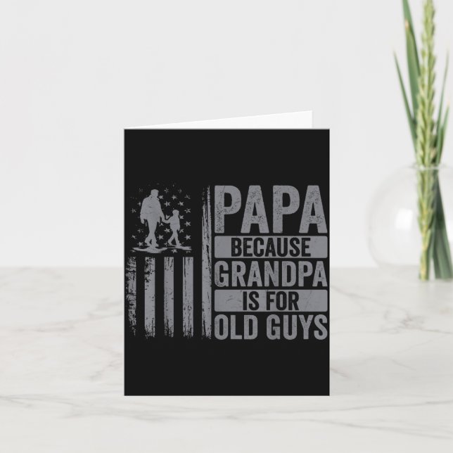 Cartão Papa Art For Grandpa Men From Grandkids Granddaugh (Frente)