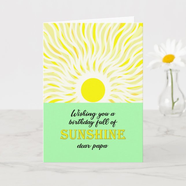 Cartão Papa Birthday Bright Sunshine Card (Planta pequena)