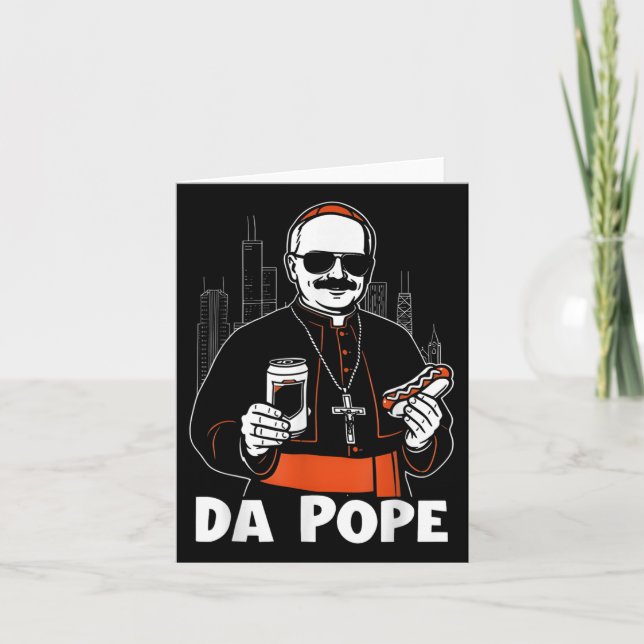 Cartão Papa de Chicago Leo Xiv Da Pope Meme Engraçado (Frente)
