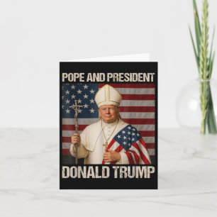 Cartão Papa e Presidente Donald Trump 