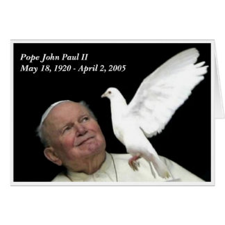Cartão Papa João Paulo II