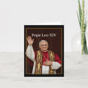 Cartão Papa Leão Xiv - Deus Abençoe a Camiseta do Papa Le