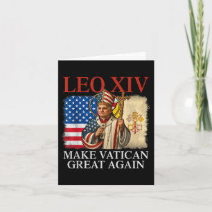 Cartão Papa Leão Xiv Faça Vaticano Grande Novamente Chu C