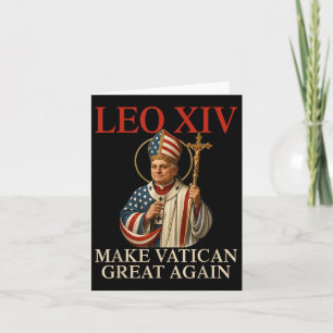 Cartão Papa Leão Xiv Faça Vaticano Grande Novamente Igrej
