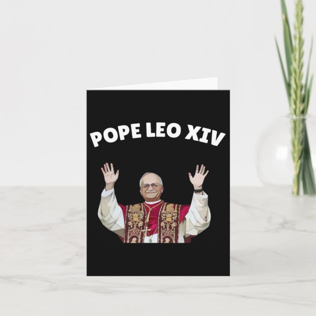 Cartão Papa Leão Xiv - Novo Papa Católico Leo Xiv (Frente)