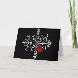 Cartão Papa Legba Voodoo Doll Veve Greeting Card