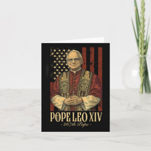 Cartão Papa Leo E América O Papa Leo Xiv Dos Eua