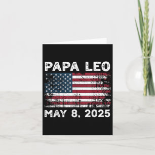 Cartão Papa Leo Us Deus abençoe Papa Leo Americano